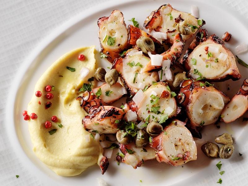 Grilled sashimi quality Mediterranean octopus with Santorini fava.jpg